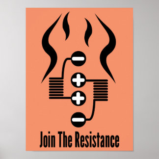 Join The Resistance - Orange Poster