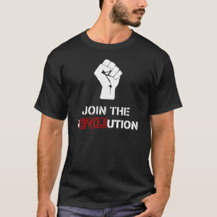 Join The Revolution - Black Mens T-Shirt