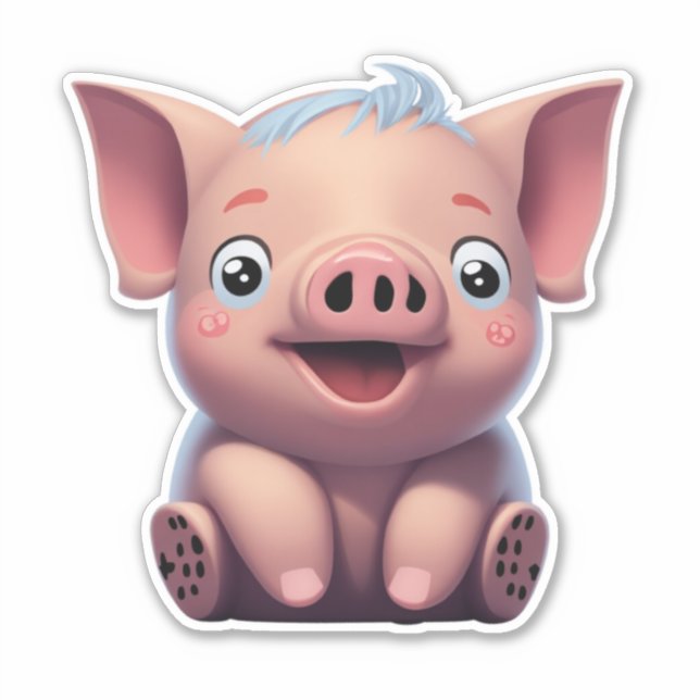 Join the Sticker Revolution with Pig Stickers (Front)