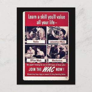 Join The Wac Now! Postcard