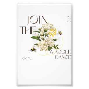 Join the Waggle Dance Crew: Elegant Bee & Jasmine  Photo Print
