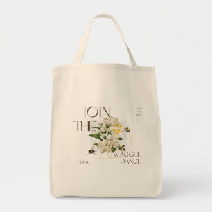 Join the Waggle Dance Crew: Elegant Bee & Jasmine  Tote Bag