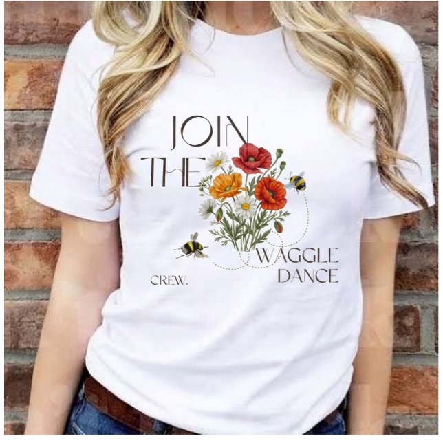 Join The Waggle Dance Crew  Save The Bees Teacher T-Shirt (Creator Uploaded)