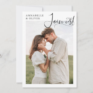 Join Us Elegant Photo Wedding Invitation