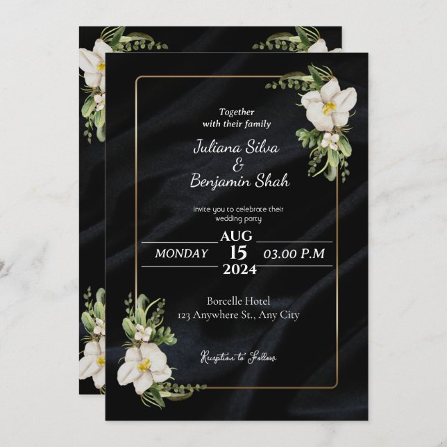 Join us for a celebration of love | wedding invita invitation (Front/Back)