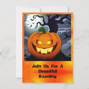 Join Us For A Dreadful Night Halloween Invitation