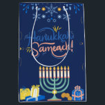 Join Us for a Joyous Hanukkah Celebration!" Medium Gift Bag<br><div class="desc">Celebrate the Festival of Lights with us! Join us for an evening filled with warmth, laughter, and tradition as we gather to commemorate Hanukkah. Enjoy delicious food, festive games, and the company of family and friends. Let’s light the menorah, share stories, and create cherished memories together. Don’t miss out on...</div>