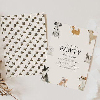 Join us for a Pawty Dog Theme Birthday  Invitation
