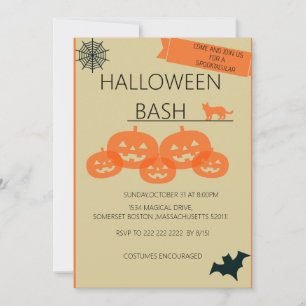 Join Us for a Spooktacular Halloween Bash!"  Invitation