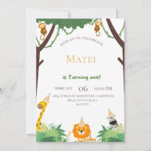 Join Us for a Wild Adventure – First Birthday