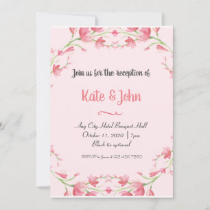 Join us for the reception of wedding party invitation