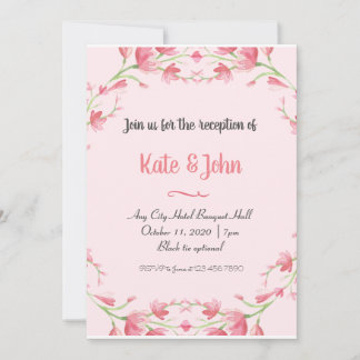 Join us for the reception of wedding party invitation