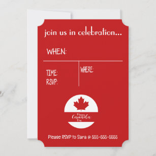 Join Us In Celebration Canada Day Invitation