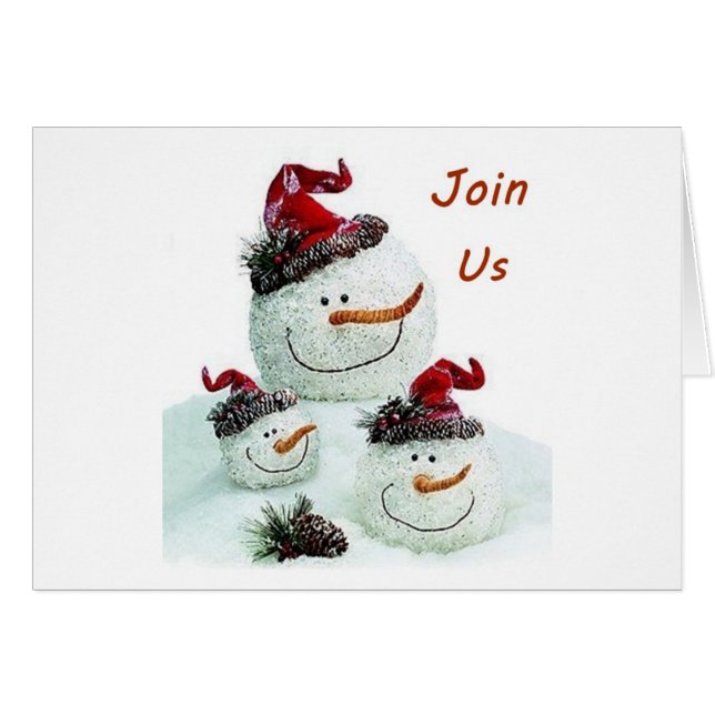 JOIN US IN HAVING A VERY MERRY CHRISTMAS SNOWMEN (Front Horizontal)