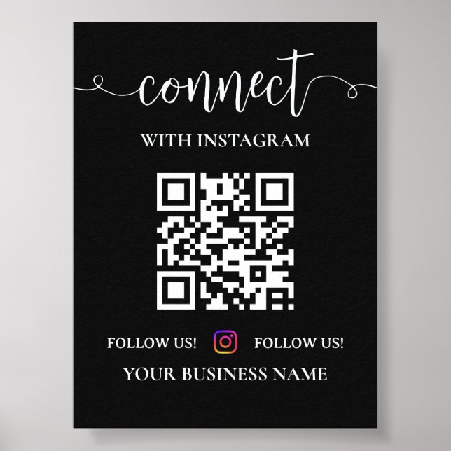 Join Us on Instagram QR Code Sign | Instagram  (Front)
