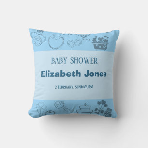 "Join Us to Celebrate Our Little Prince on the Way Cushion