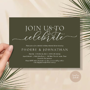 Join Us To Celebrate, Wedding Rehearsal Dinner Invitation