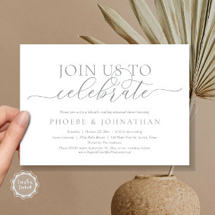 Join Us To Celebrate, Wedding Rehearsal Dinner Invitation