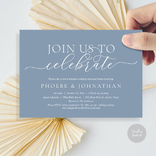 Join Us To Celebrate, Wedding Rehearsal Dinner Invitation