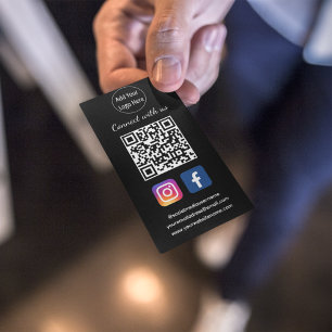 Join us via Social Media QR Code Connect with Us Business Card