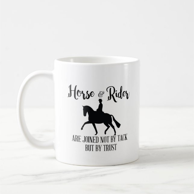 Joined not by tack but trust, horse coffee Mug (Left)
