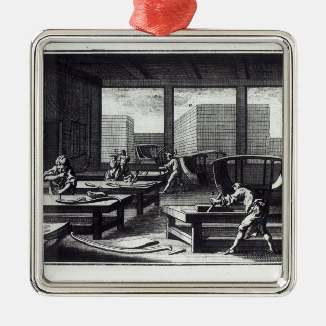 Joiner's workshop metal tree decoration (Front)