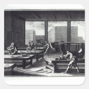 Joiner's workshop square sticker