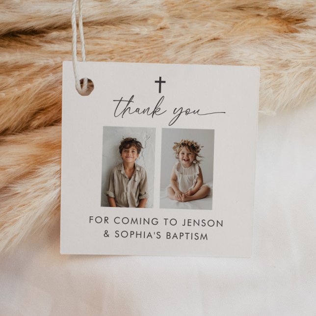 Joint Baptism 2 Photo Favour Tags (Creator Uploaded)