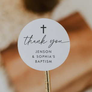 Joint Baptism Classic Round Sticker