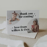 Joint Birthday Invitation with Arches<br><div class="desc">A modern joint Birthday thank you card with space to add 2 of your own photos and also you can edit the text inside the card.</div>