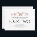 Joint Birthday Party - Unicorn Theme Invitation<br><div class="desc">Joint birthday invitation for siblings or friends. Perfect for your unicorn themed party!</div>