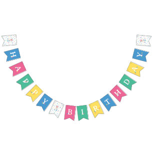  Joint Birthday Whimsical  Sisters    Bunting