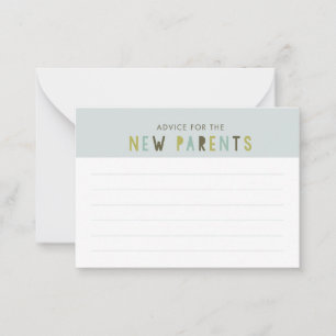 Joint Effort Couples Baby Shower Advice Card