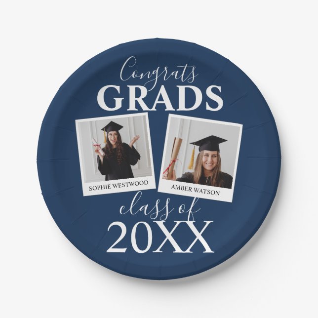 Joint Graduation | 2 Photo Paper Plates (Front)