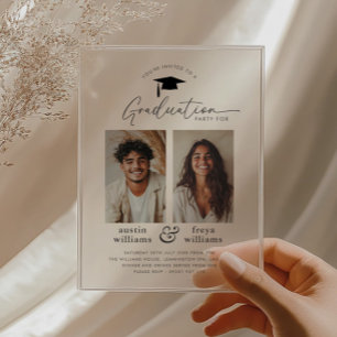Joint Graduation Party 2 Photo Invitation