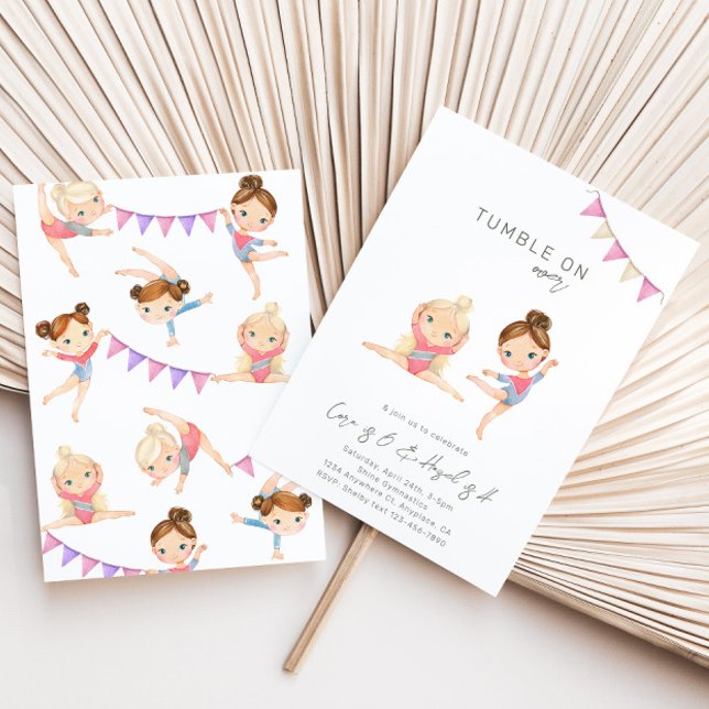 Joint Gymnastics Birthday Invitation (Creator Uploaded)