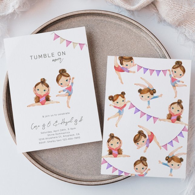 Joint Gymnastics Birthday Invitation (Creator Uploaded)