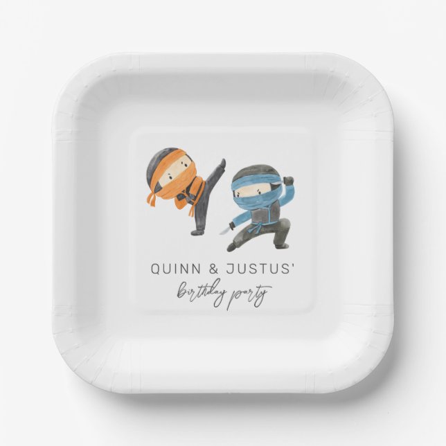 Joint Ninja Party Paper Plates (Front)