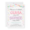Joint twin birthday party invitation confetti