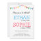 Joint twin birthday party invitation girl and boy