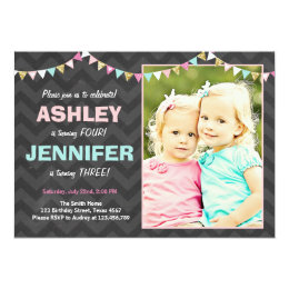 double birthday party invitations