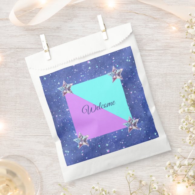  Joint twin space birthday party  Boy Girl Favour Bag (Clipped)