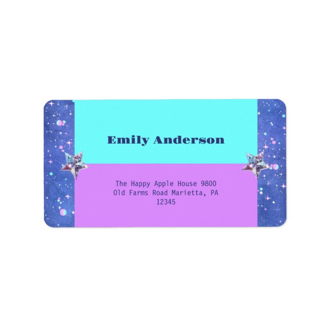  Joint twin space birthday party  Boy Girl Label (Front)