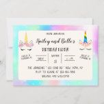 Joint Unicorn Birthday Invitation<br><div class="desc">Send an extra special invitation to get your guests excited about your big day. This cute Unicorn design is sure to get everyone excited to celebrate. Perfect for joint birthday parties or single parties as well. Love the design, but would like to see some changes - another colour scheme, product,...</div>