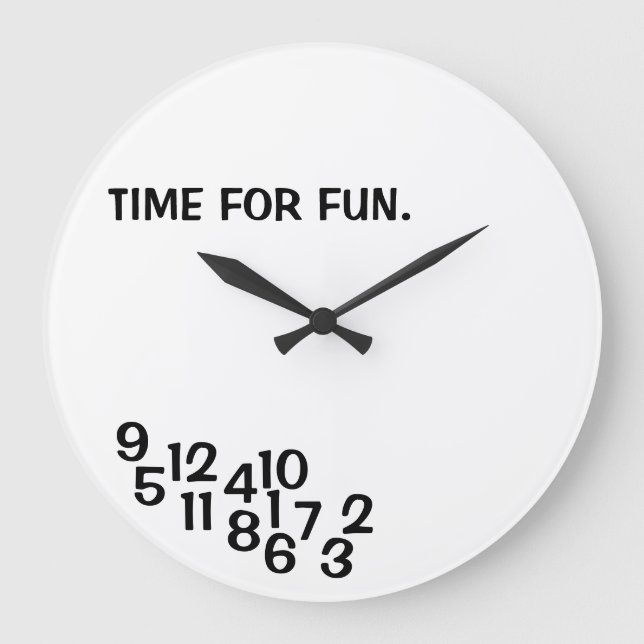 Joke Clocks Jumbled Numbers Joke Clock (Front)