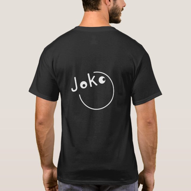 Joke Hello Futuristic White Classic Simple Riddle T-Shirt (Back)