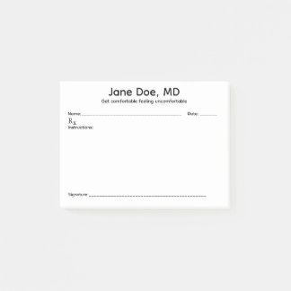 Joke prescription pad post-it notes