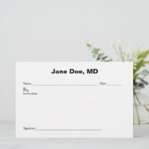 Joke prescription pad