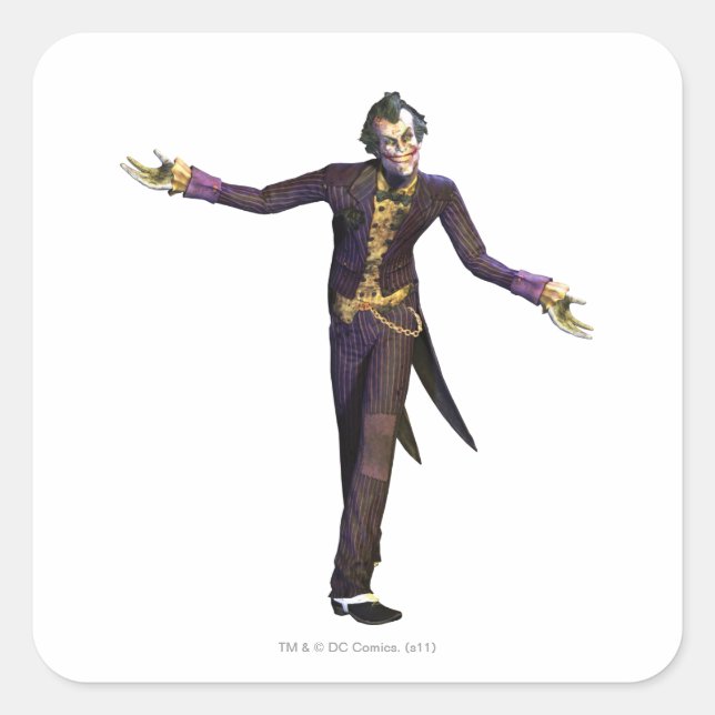 Joker Arms Out Square Sticker (Front)