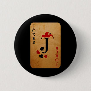 Joker Card Costume  Halloween Deck of Cards 6 Cm Round Badge